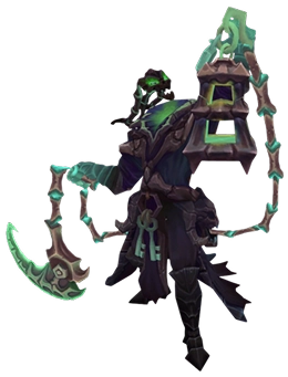 Afbeelding van een gemaskerde rogue met lichte bepantsering en verborgen wapens, gespecialiseerd in snelle en gerichte aanvallen